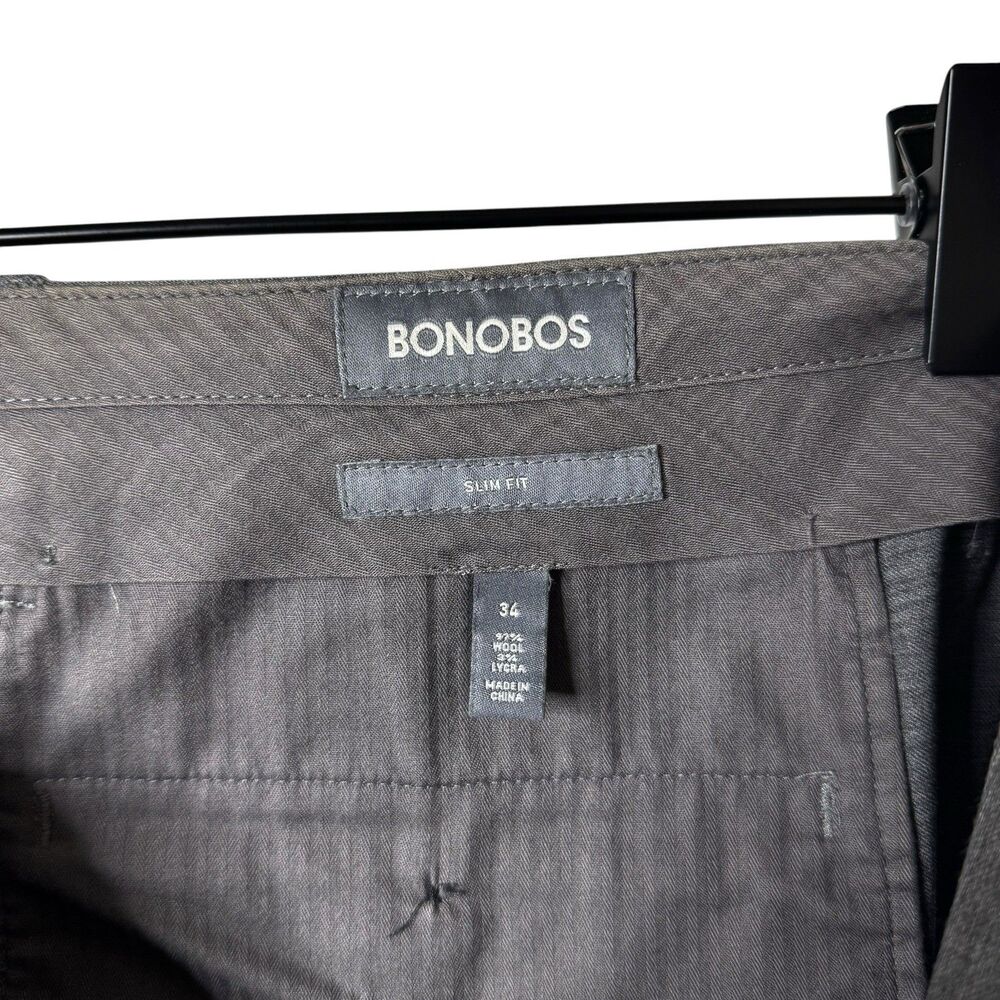 BONOBOS SLIM FIT JETSETTER Mens 42R Jacket 38x29 Pant Gray Wool 2 Piece Suit EUC - Picture 11 of 13
